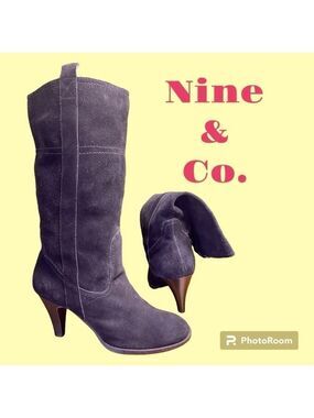 Nine & Co.-size 9.5 JJ Clio suede leather/black. 3.5” heel. Classy&Classic! EUC